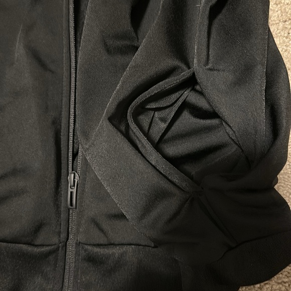 Adidas black & white 3 stripe track suit M/L - Picture 6 of 15